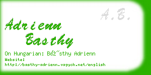 adrienn basthy business card